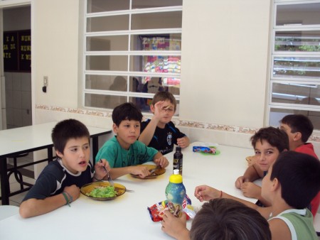 Aproveitando o lanche